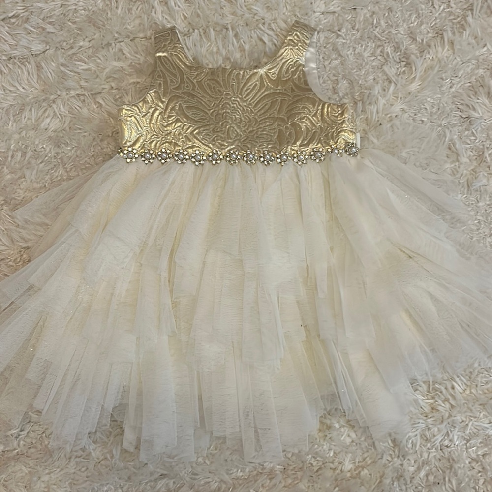 Gold and Cream Dress